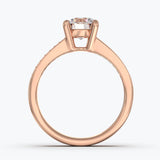 Duet Round Brilliant Split Pave Ring