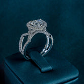 Aveline Heart Cross Halo Ring