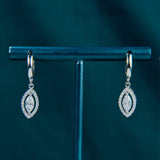 Classic Marquise Halo Hoops