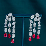 Isolde Ruby Chandelier Earrings