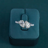 Coralise Pear Pave Ring