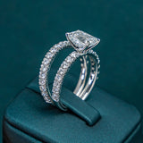Emerald Twin Ring