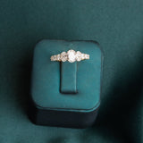 Renee Oval Three-Stone Ring
