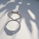 Stria Contour Marquise Ring