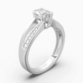 Duet Oval Split Pave Ring