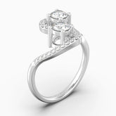 The Ophelia Swirl Round Brilliant Ring