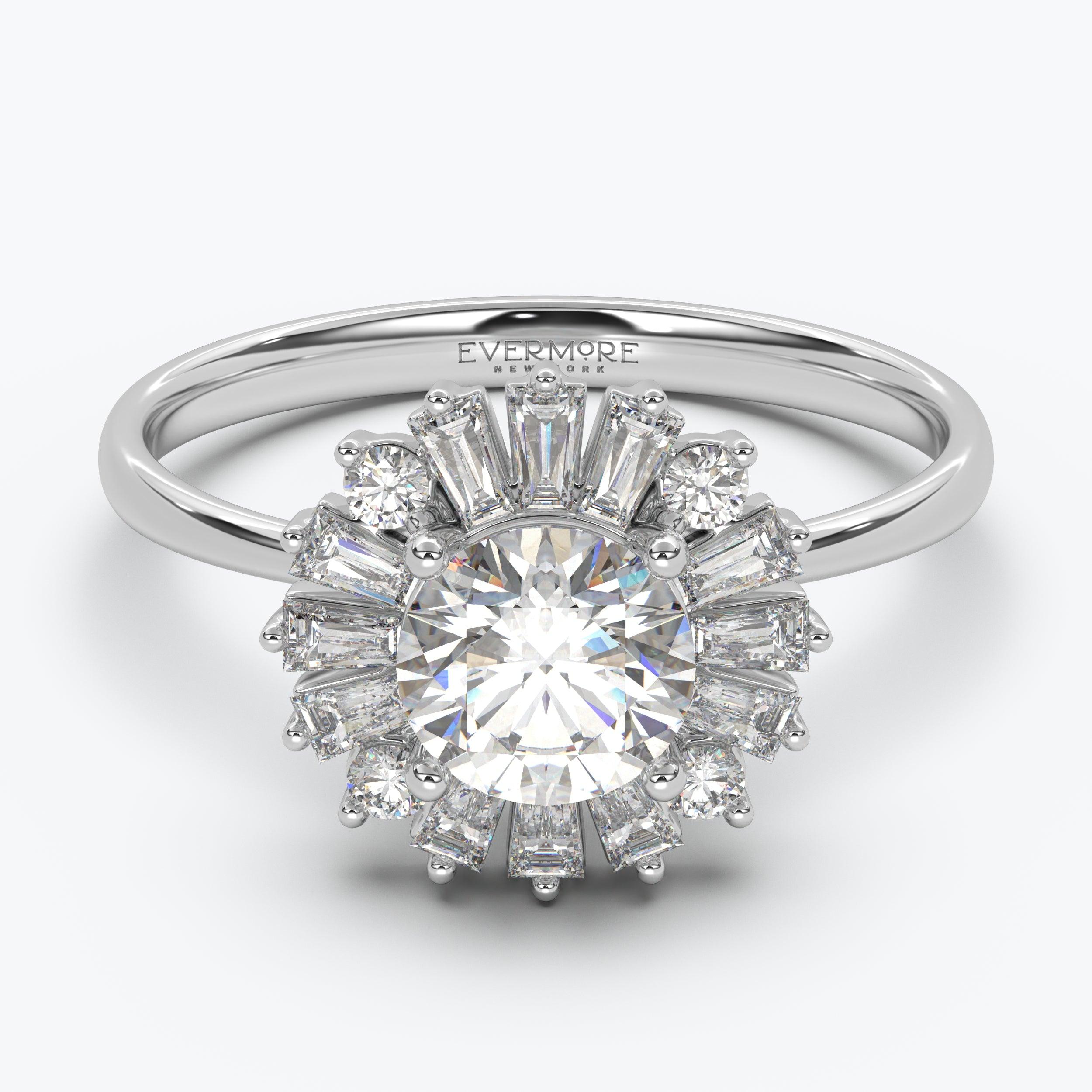 The Bloom Round Brilliant - White Gold / 0.5 ct - Evermore Diamonds