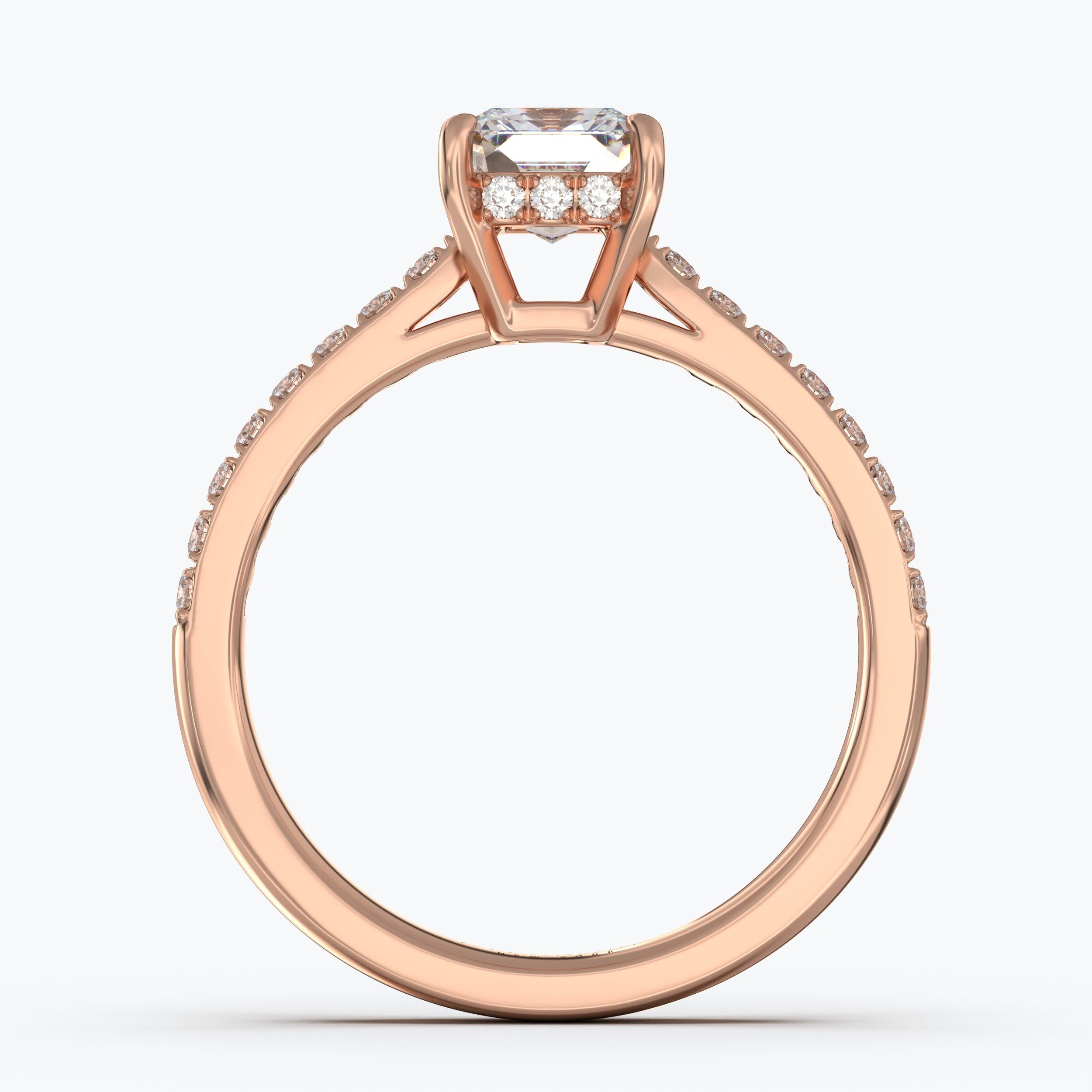 The Crown Princess Cut - Rose Gold / 0.5 ct - Evermore Diamonds