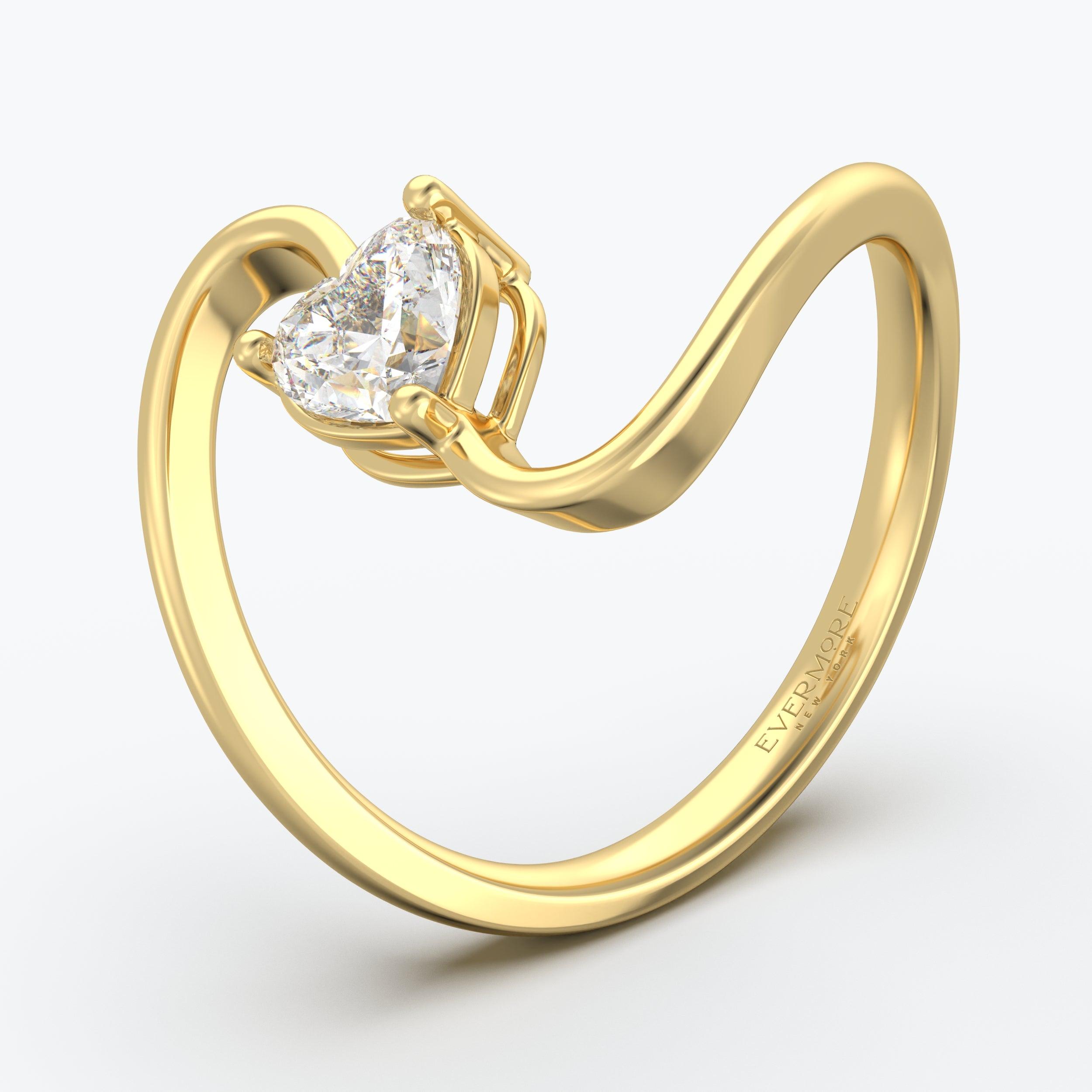 The Quirk Heart Cut - Yellow Gold / 0.5 ct - Evermore Diamonds
