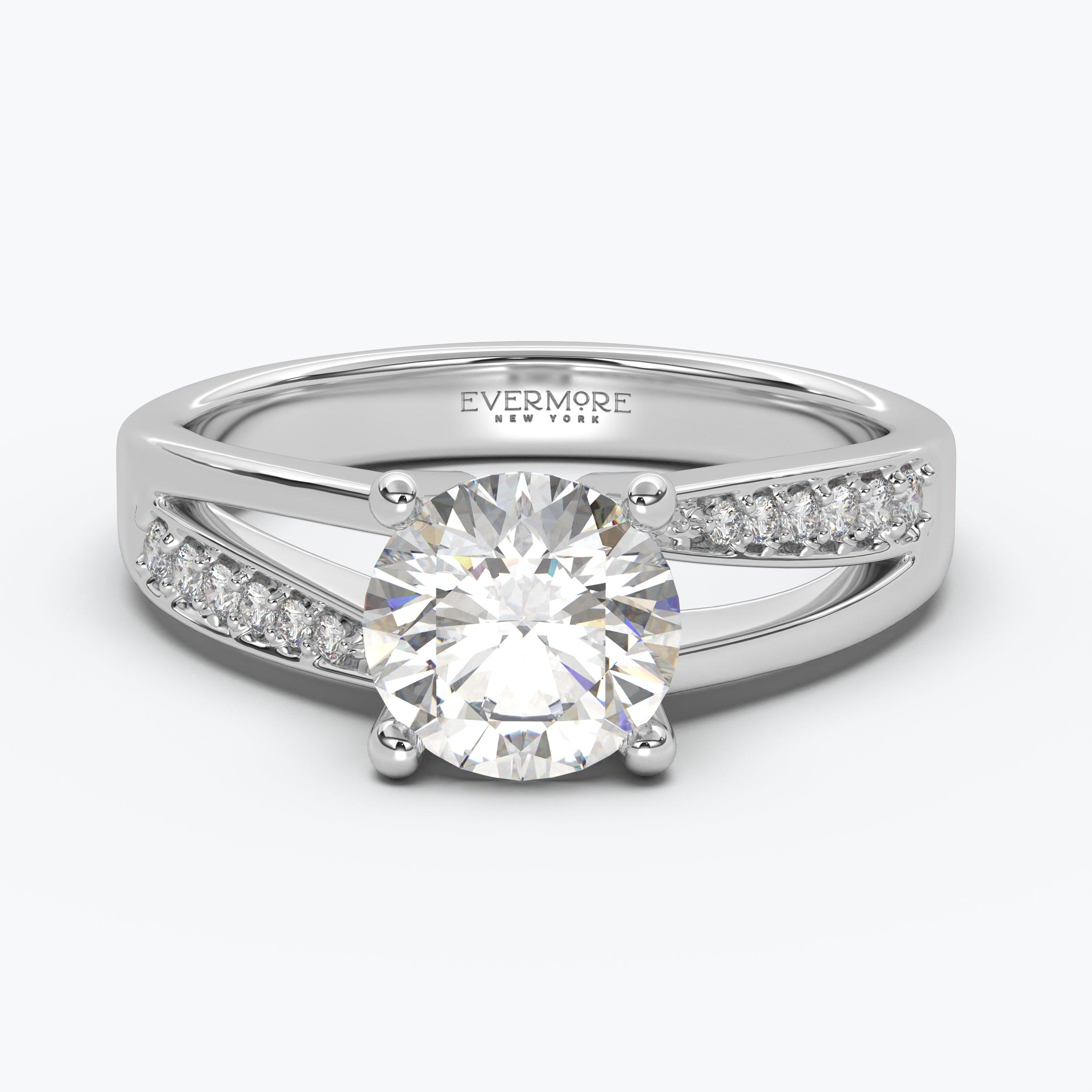 The Duet Round Brilliant - White Gold / 0.5 ct - Evermore Diamonds