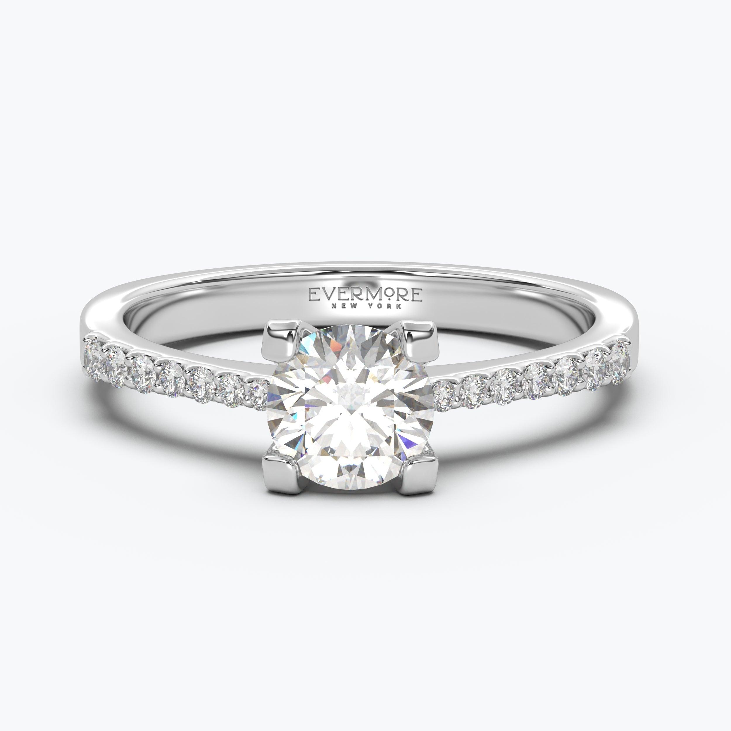 The Graduate Round Brilliant - White Gold / 0.5 ct - Evermore Diamonds