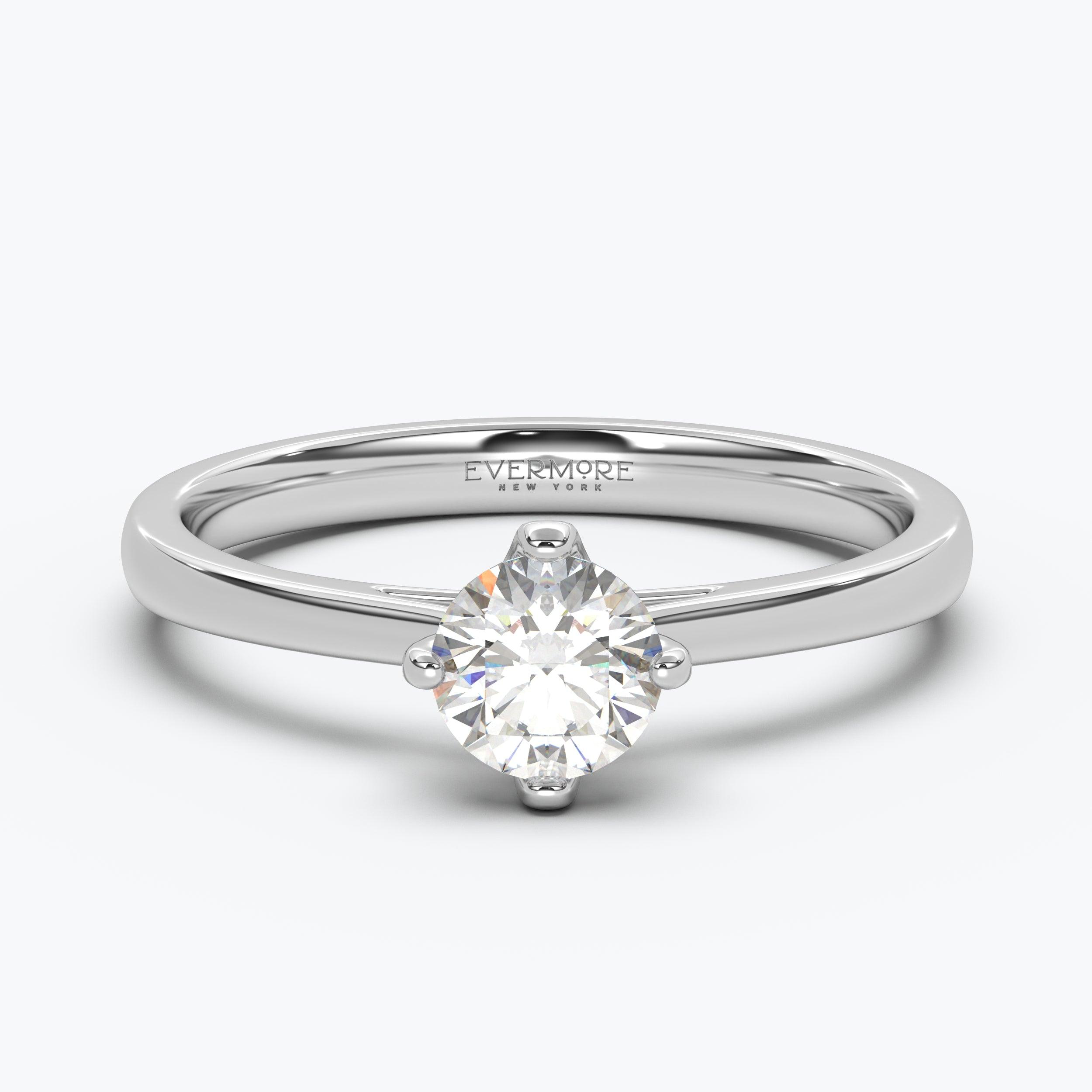 The Glaze Round Brilliant - White Gold / 0.5 ct - Evermore Diamonds