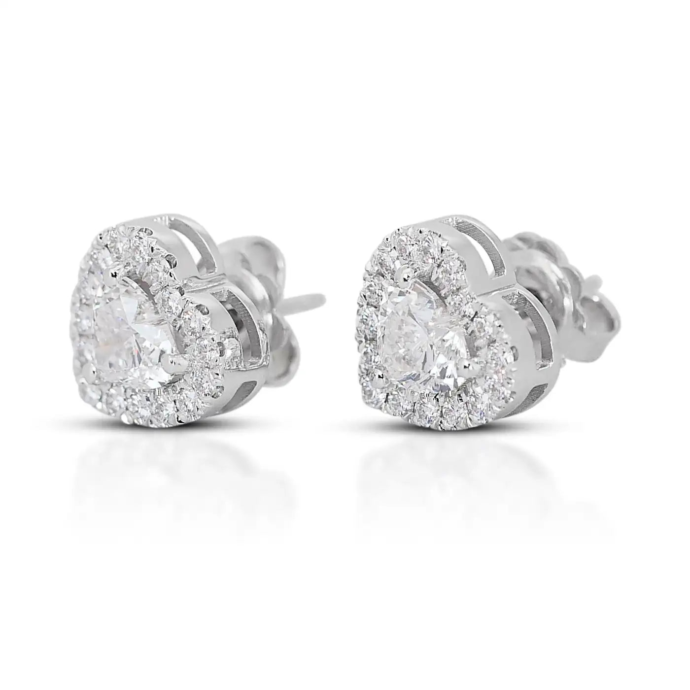 Royal Heart Halo Studs