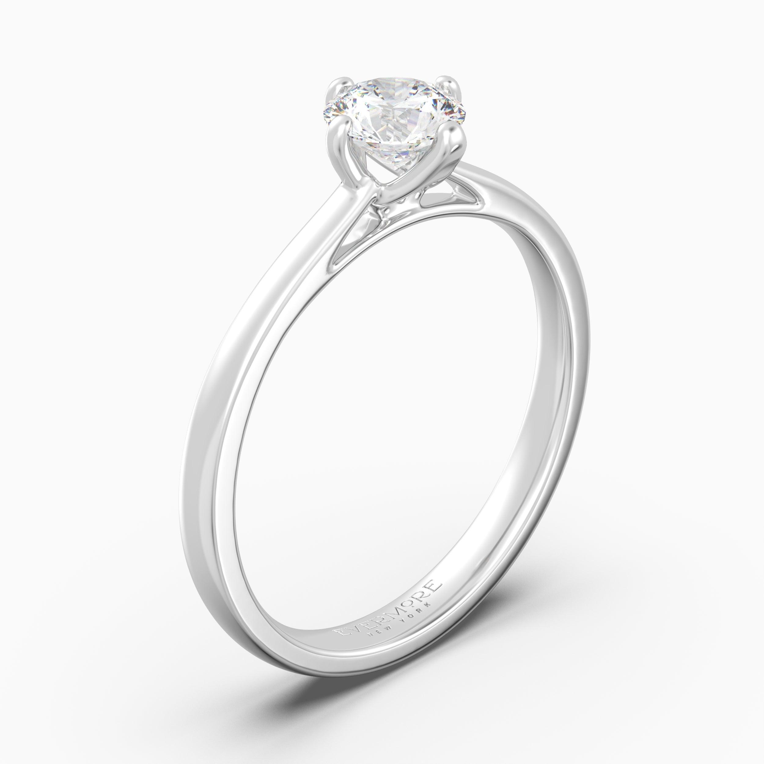 The Glaze Round Brilliant - White Gold / 0.5 ct - Evermore Diamonds