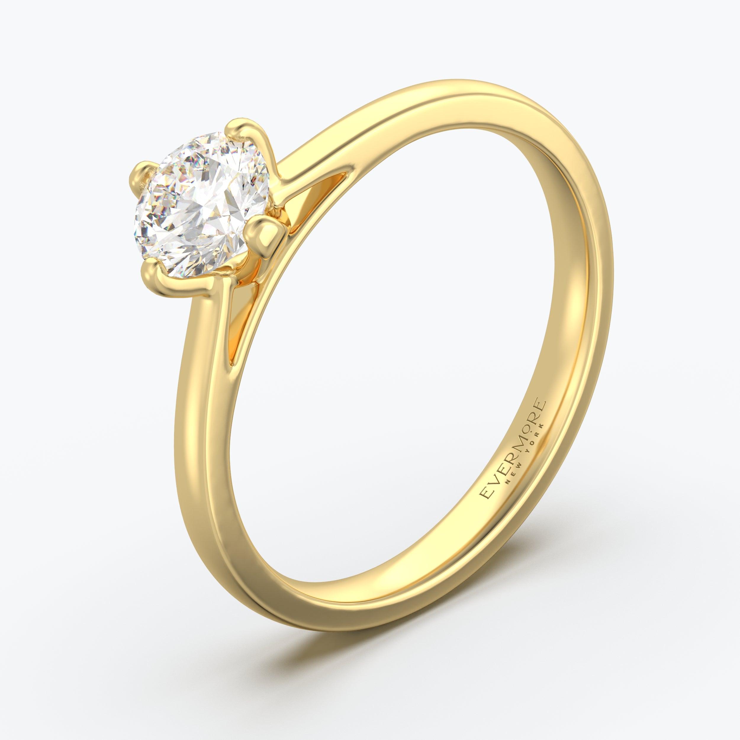 The Glaze Round Brilliant - Yellow Gold / 0.5 ct - Evermore Diamonds