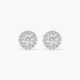 Royal Round Brilliant Halo Studs