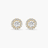 Royal Round Brilliant Halo Studs