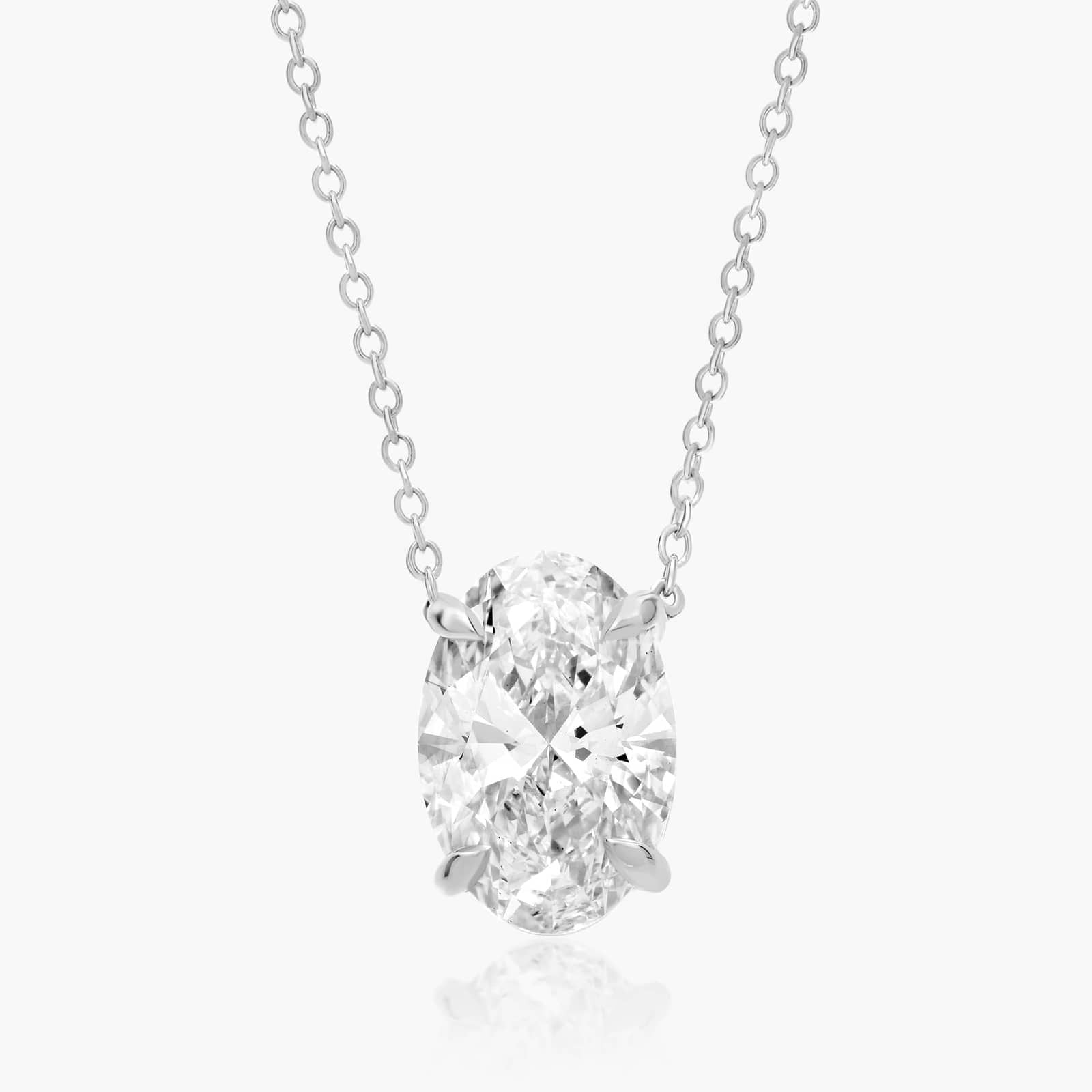 Classic Oval Solitaire Pendant