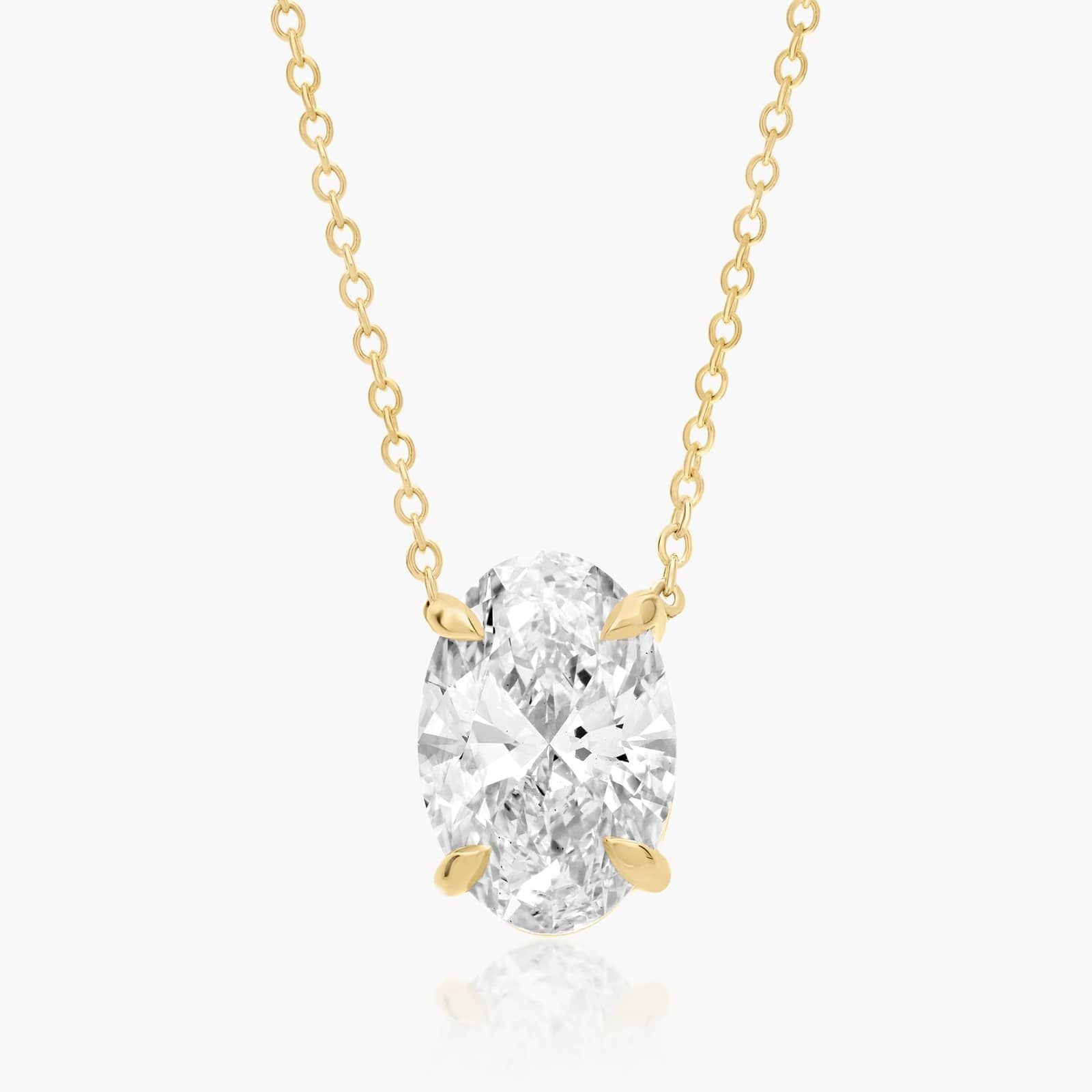 Classic Oval Solitaire Pendant
