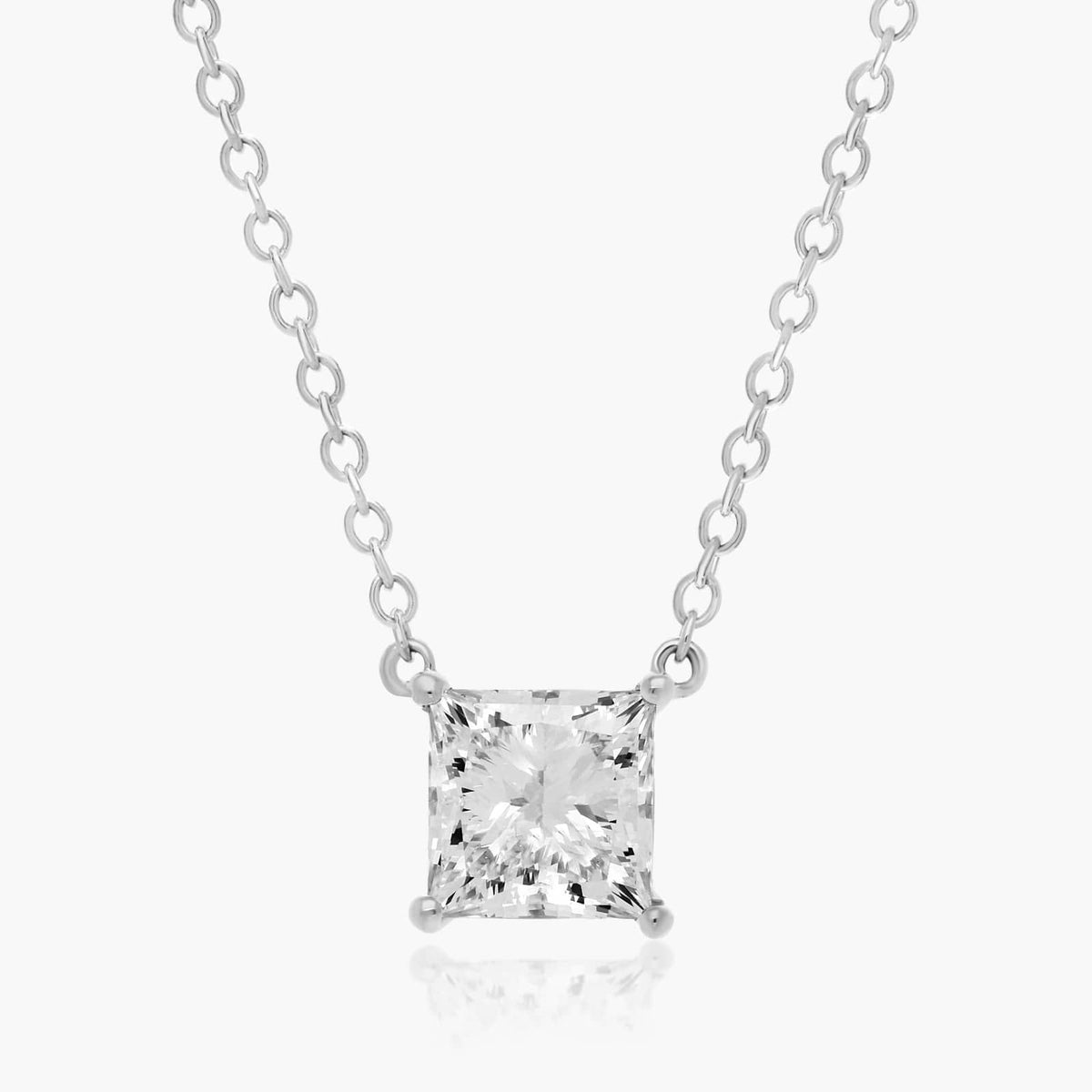 Classic Princess Solitaire Pendant