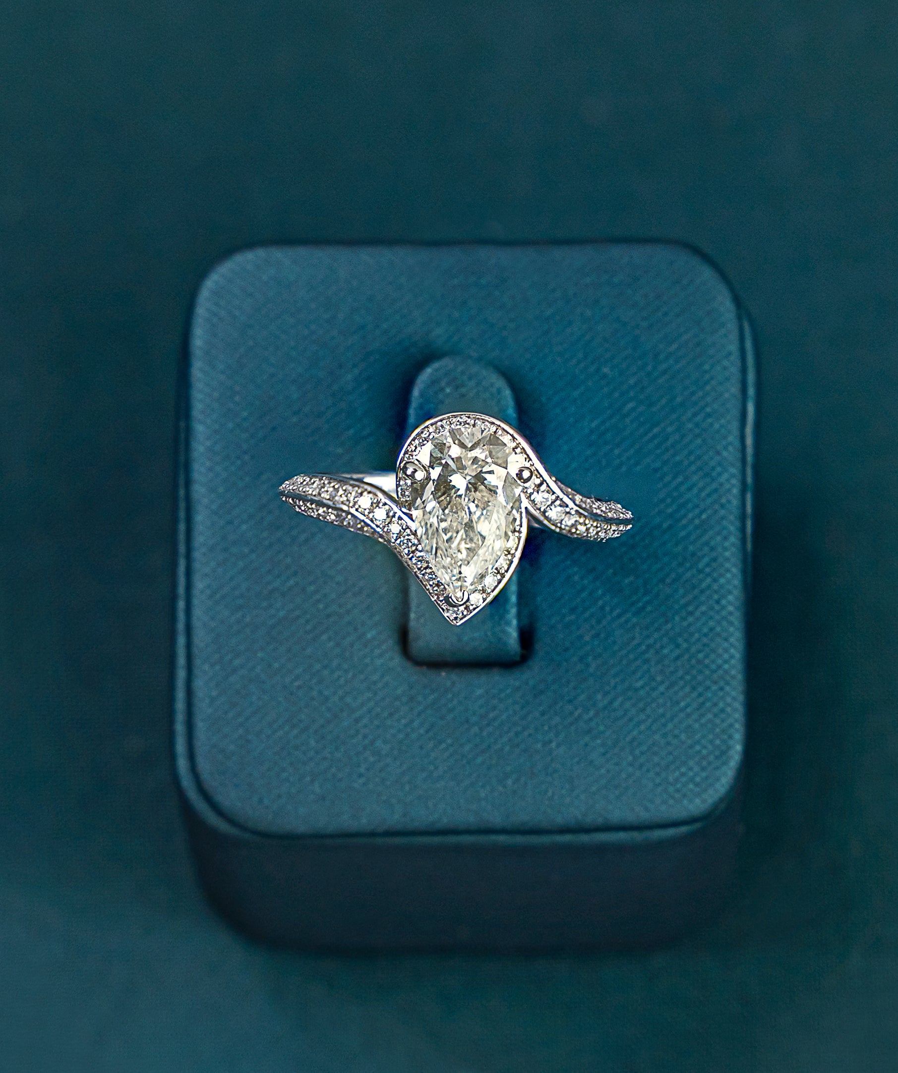 Ameera Pear Twist Ring