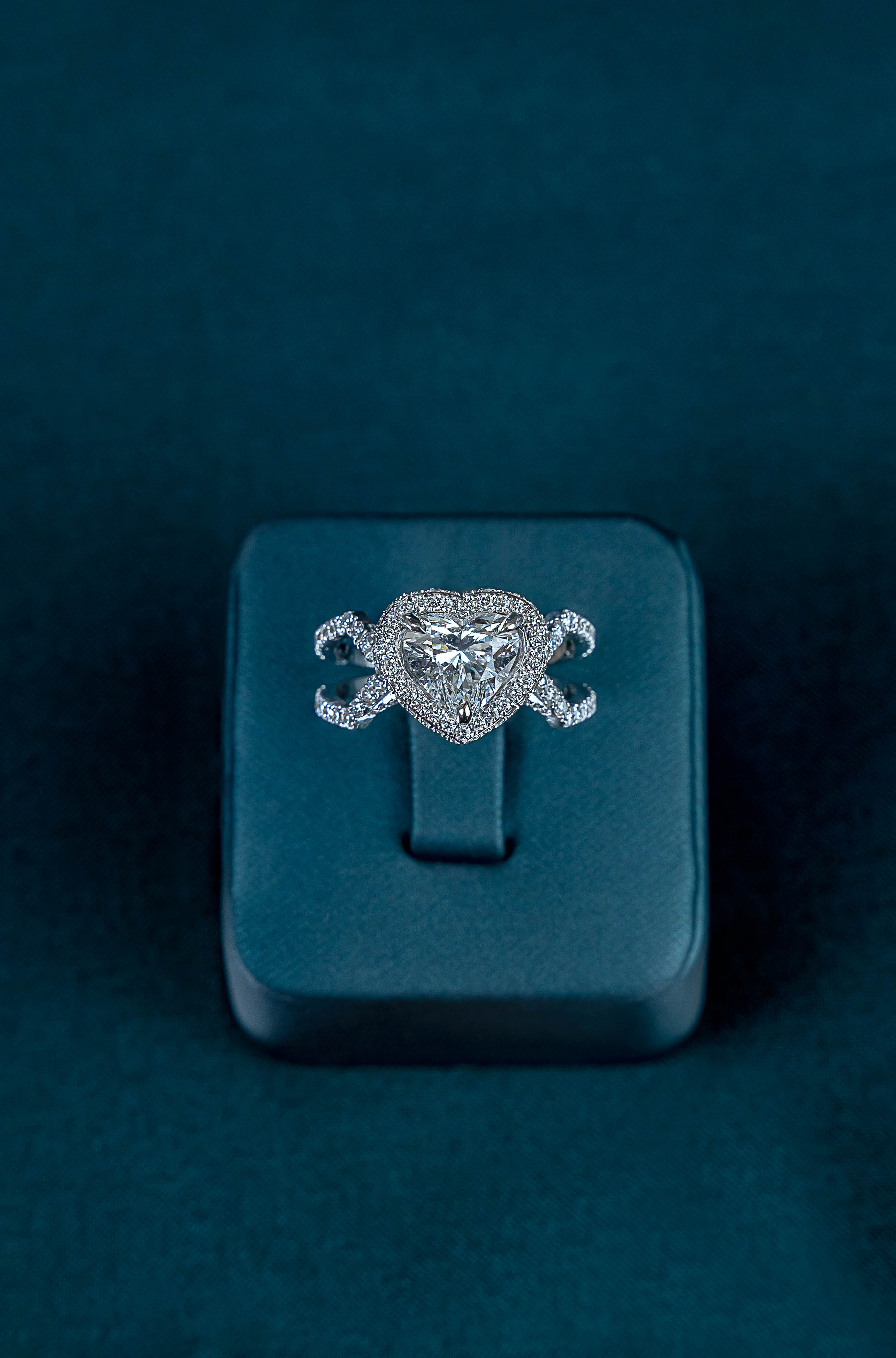 Aveline Heart Cross Halo Ring