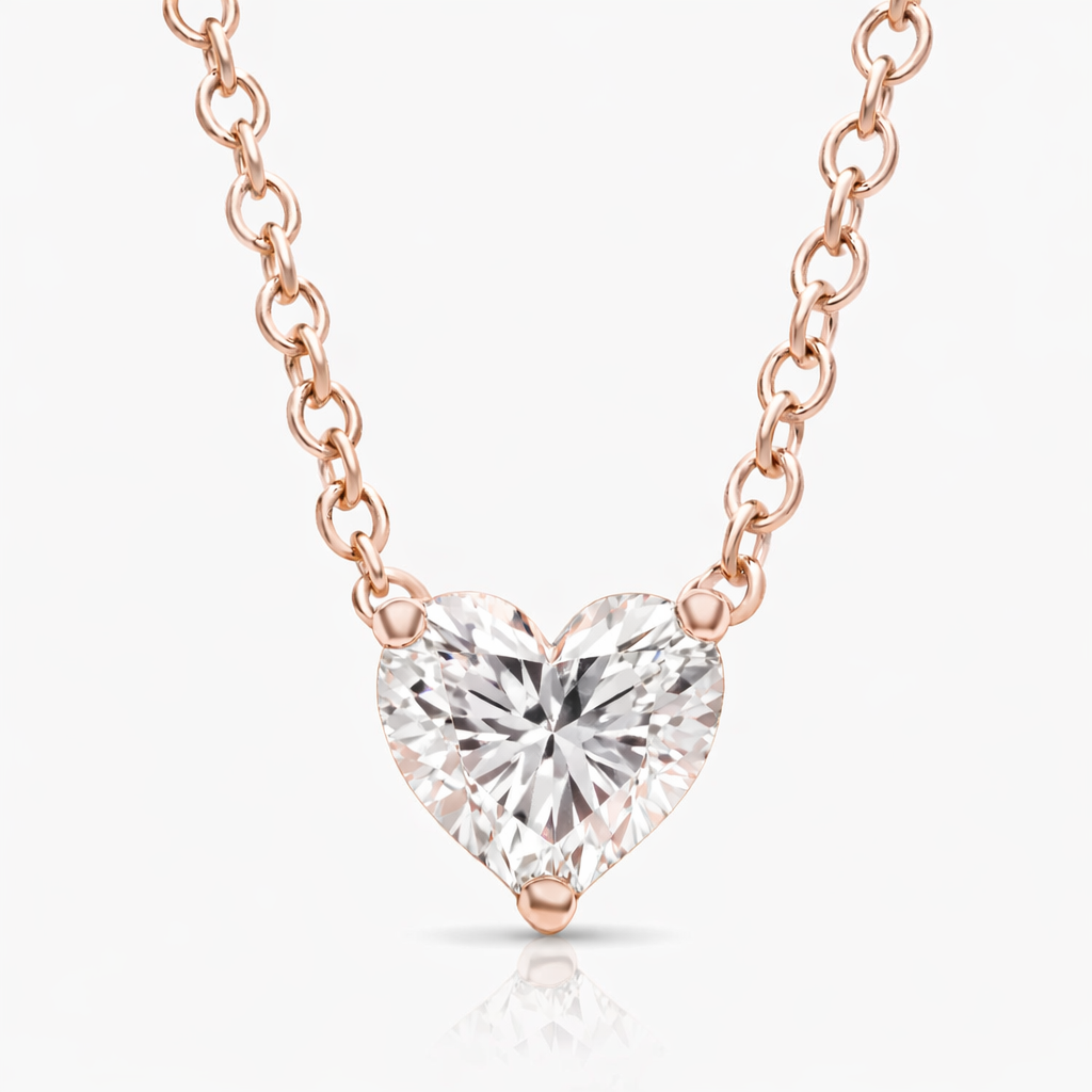 Classic Heart Solitaire Pendant