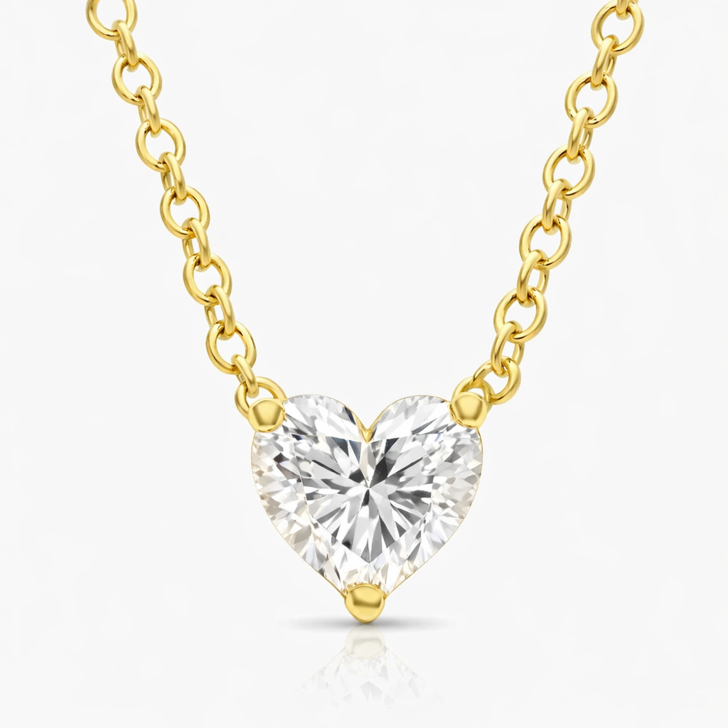 Classic Heart Solitaire Pendant