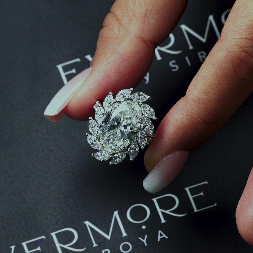 Elan Oval Halo Cluster Ring