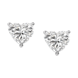 Cherished Heart 3-Prong Diamond Stud Earrings