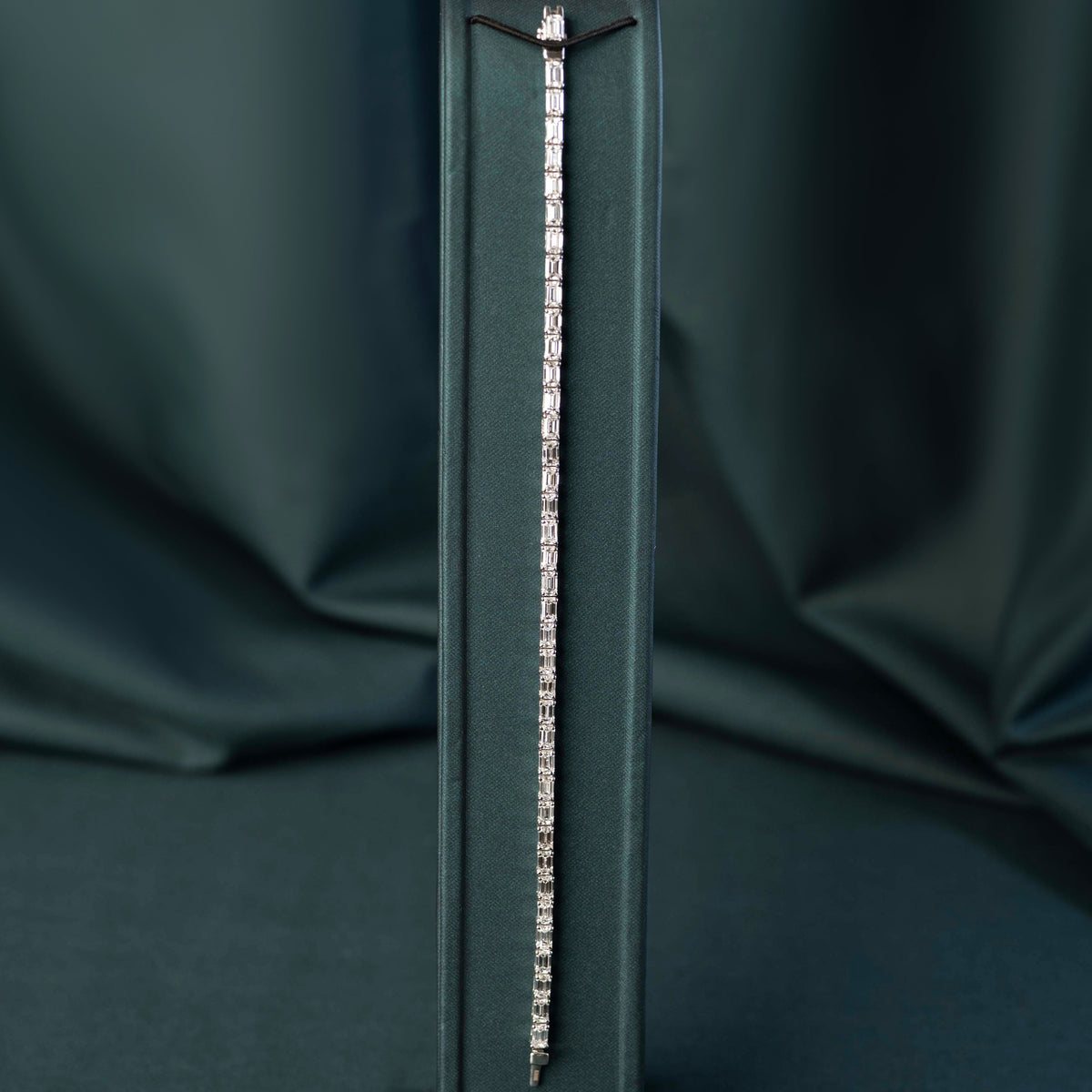 Horizontal Emerald Cut Tennis Bracelet
