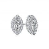 Royal Marquise Halo Studs