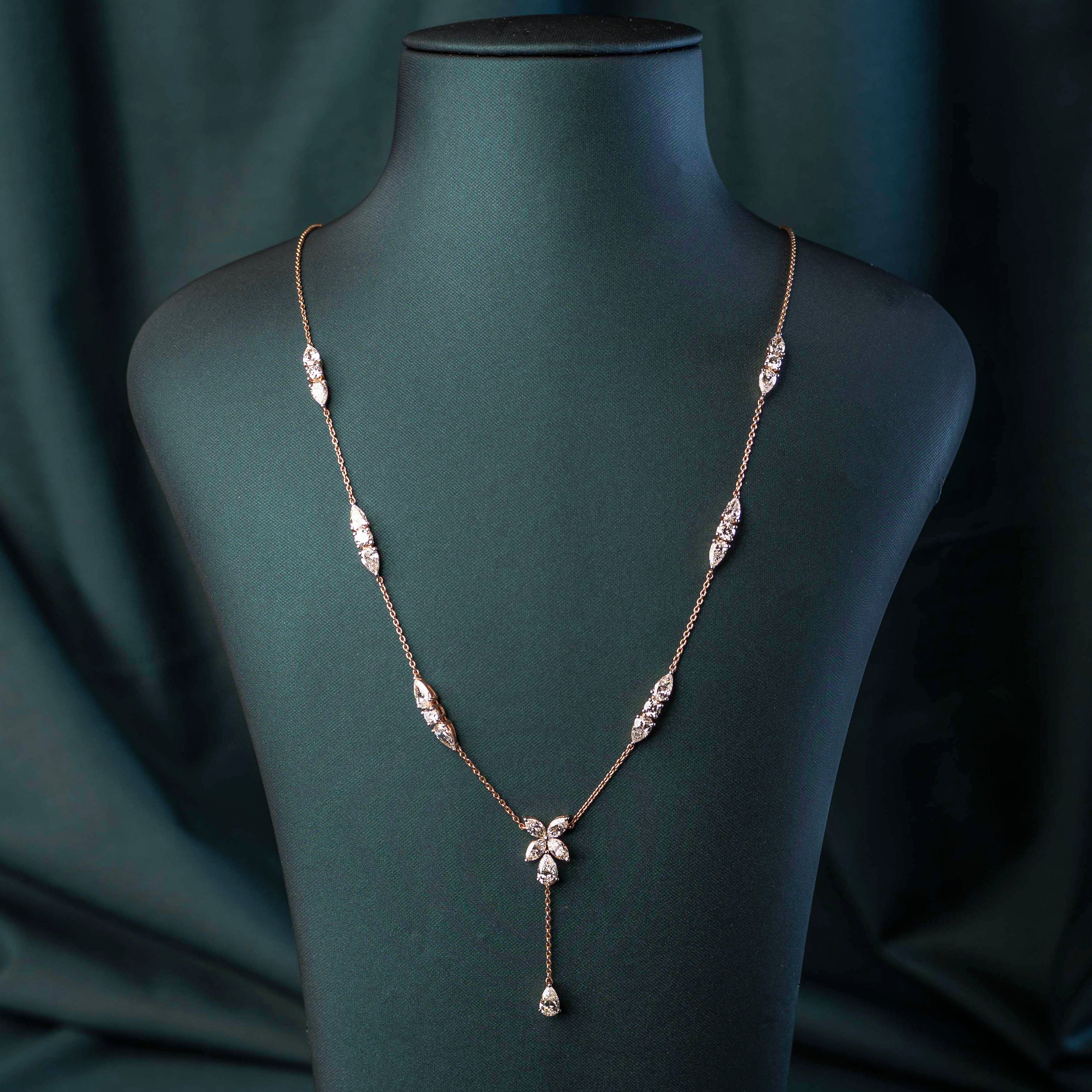 Mireille Floral Station Necklace
