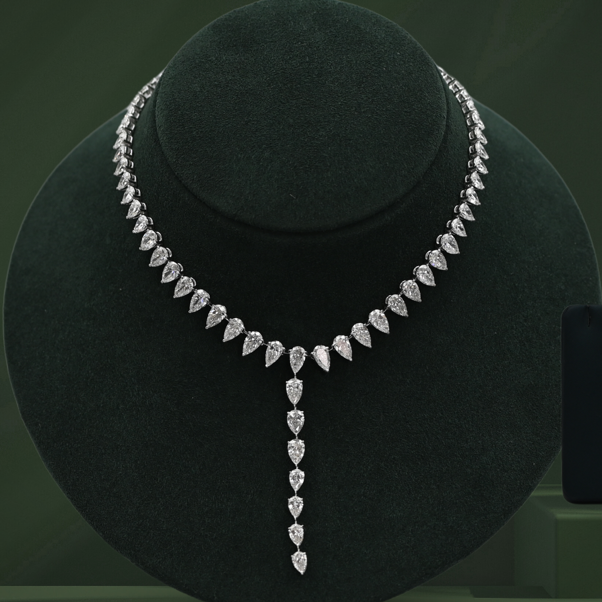 Maren Pear Lariat Necklace