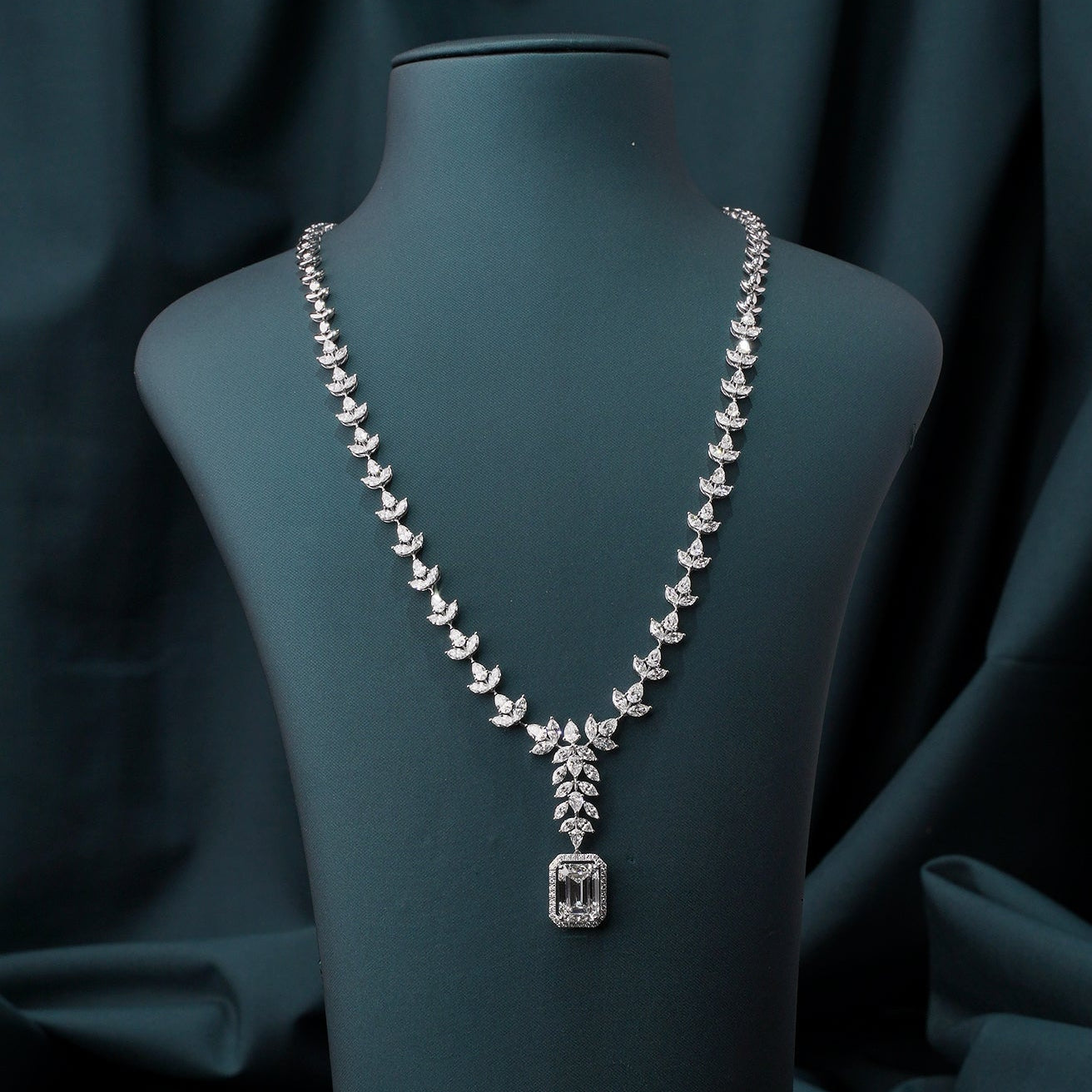 Opaline Emerald Pendant Necklace
