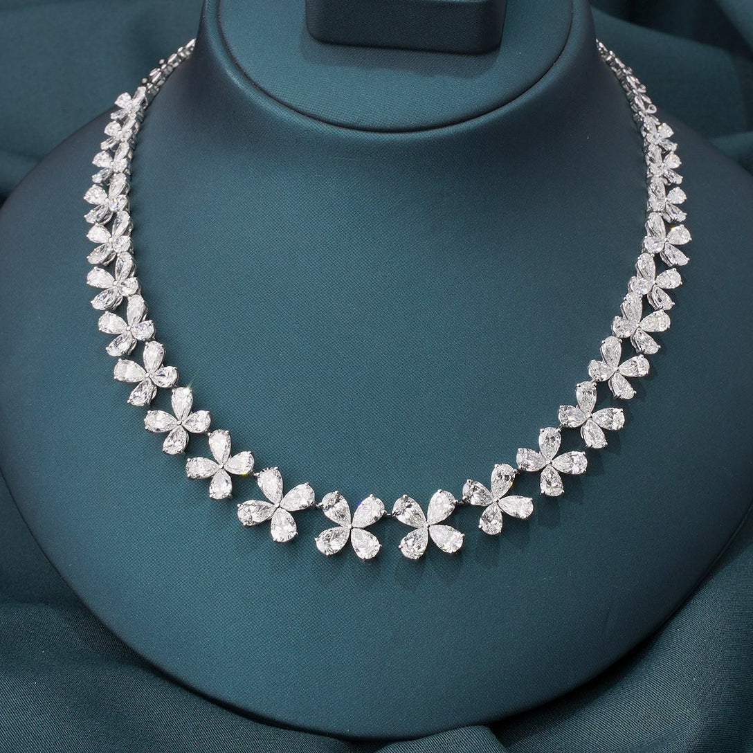 Brielle Floral Cluster Necklace