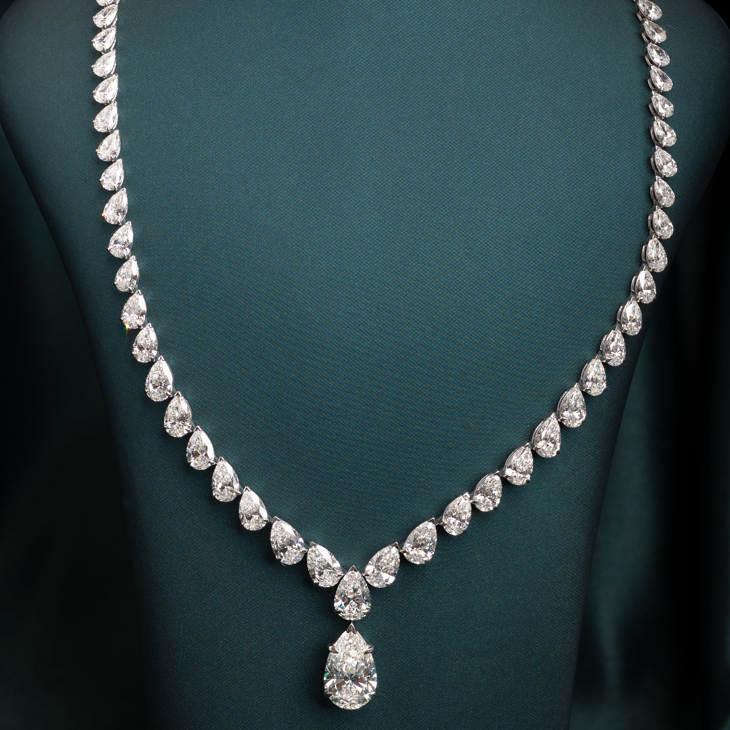 Beatrix Pear Tennis Necklace