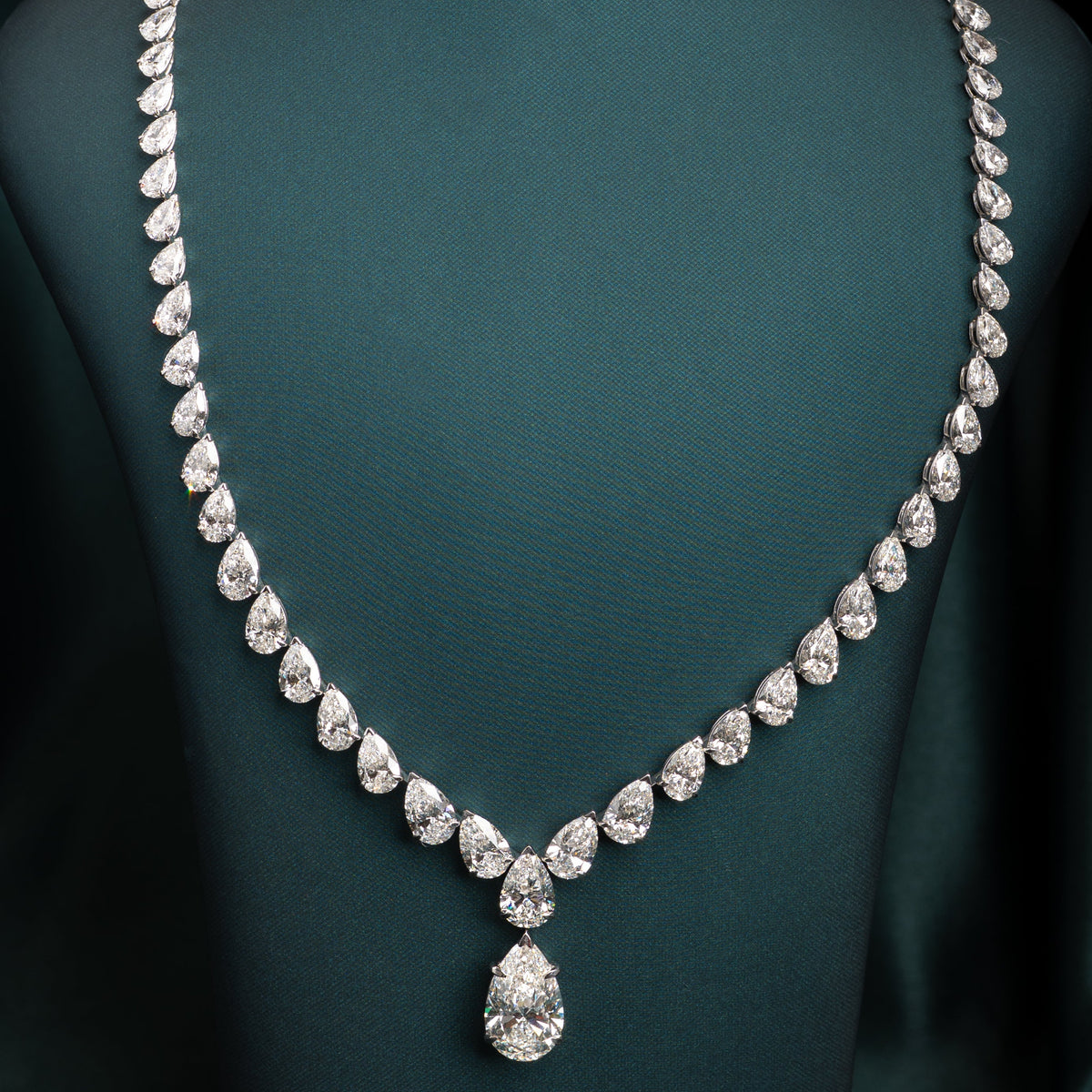 Beatrix Pear Tennis Necklace