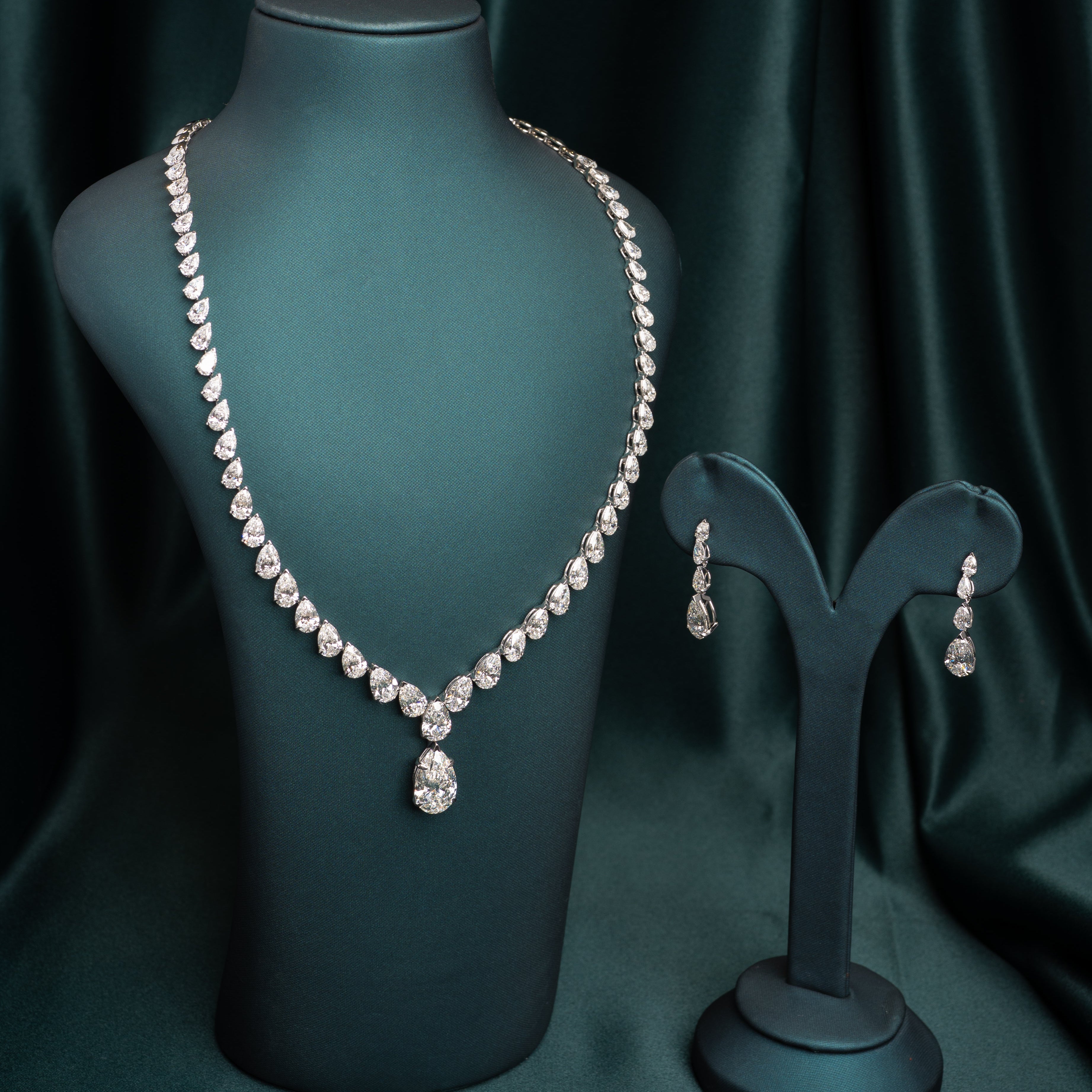Beatrix Pear Tennis Necklace