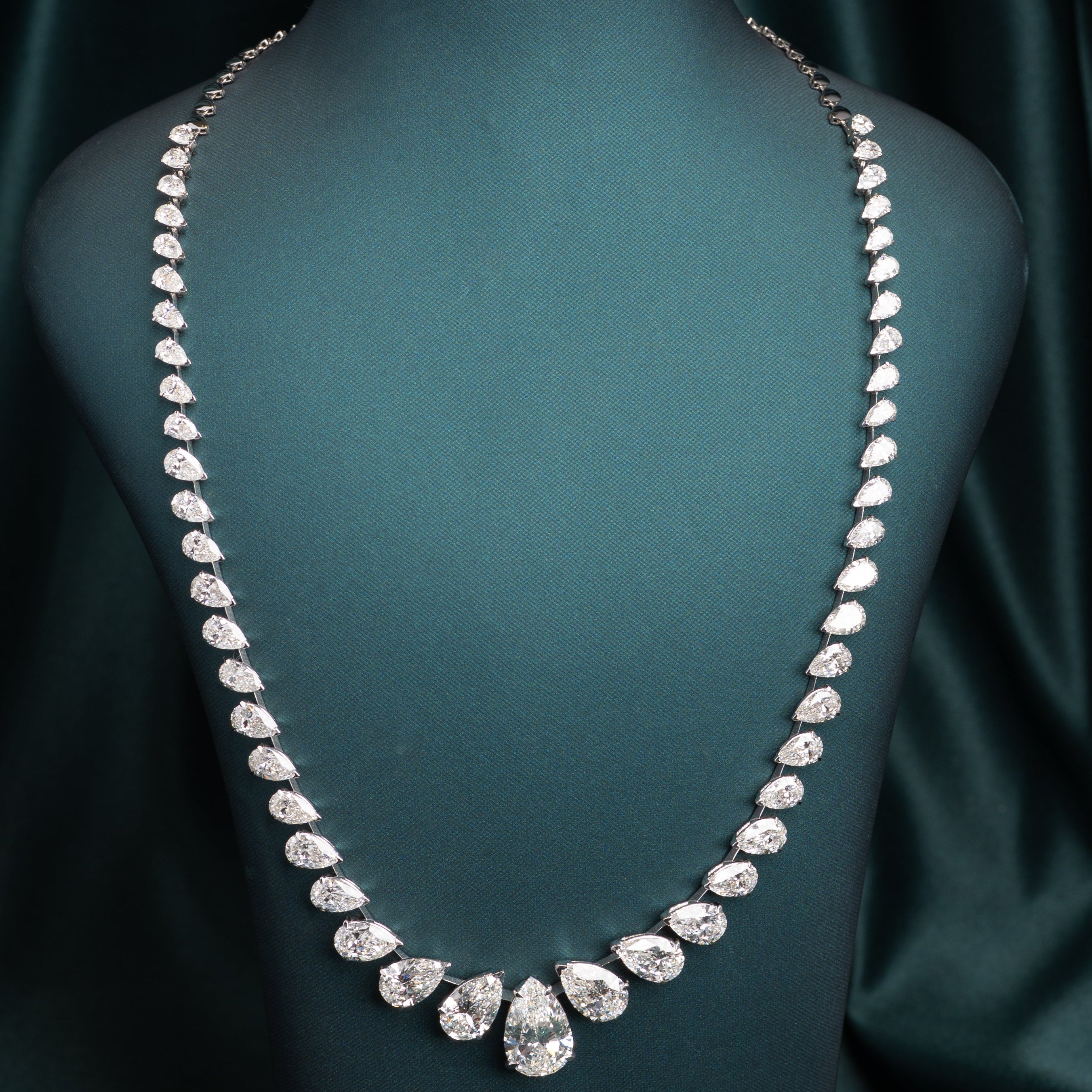 Sylvie Pear Tennis Necklace