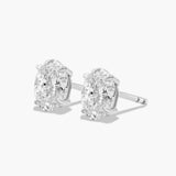 Classic Oval 4-Prong Diamond Studs