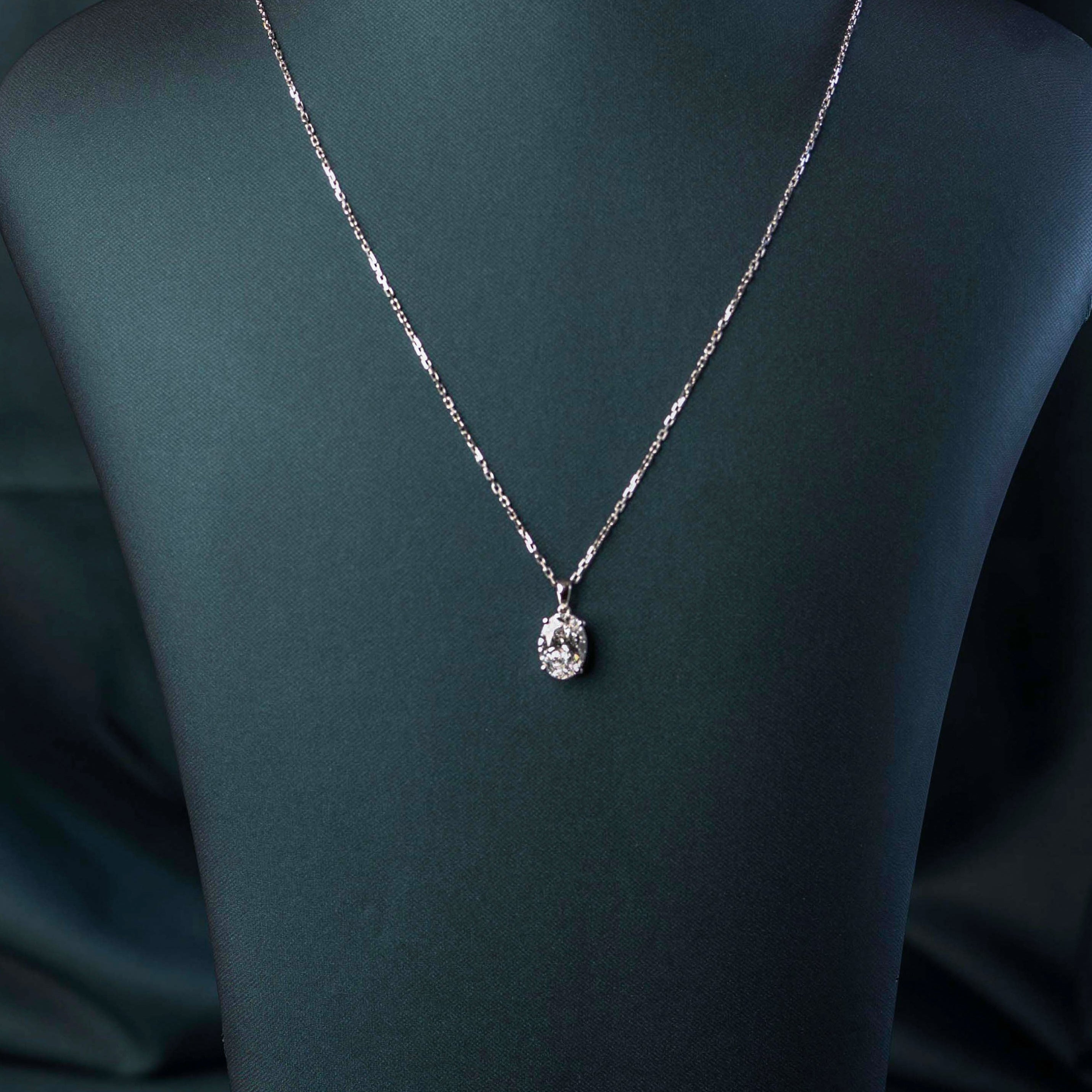 Classic Oval Solitaire Pendant