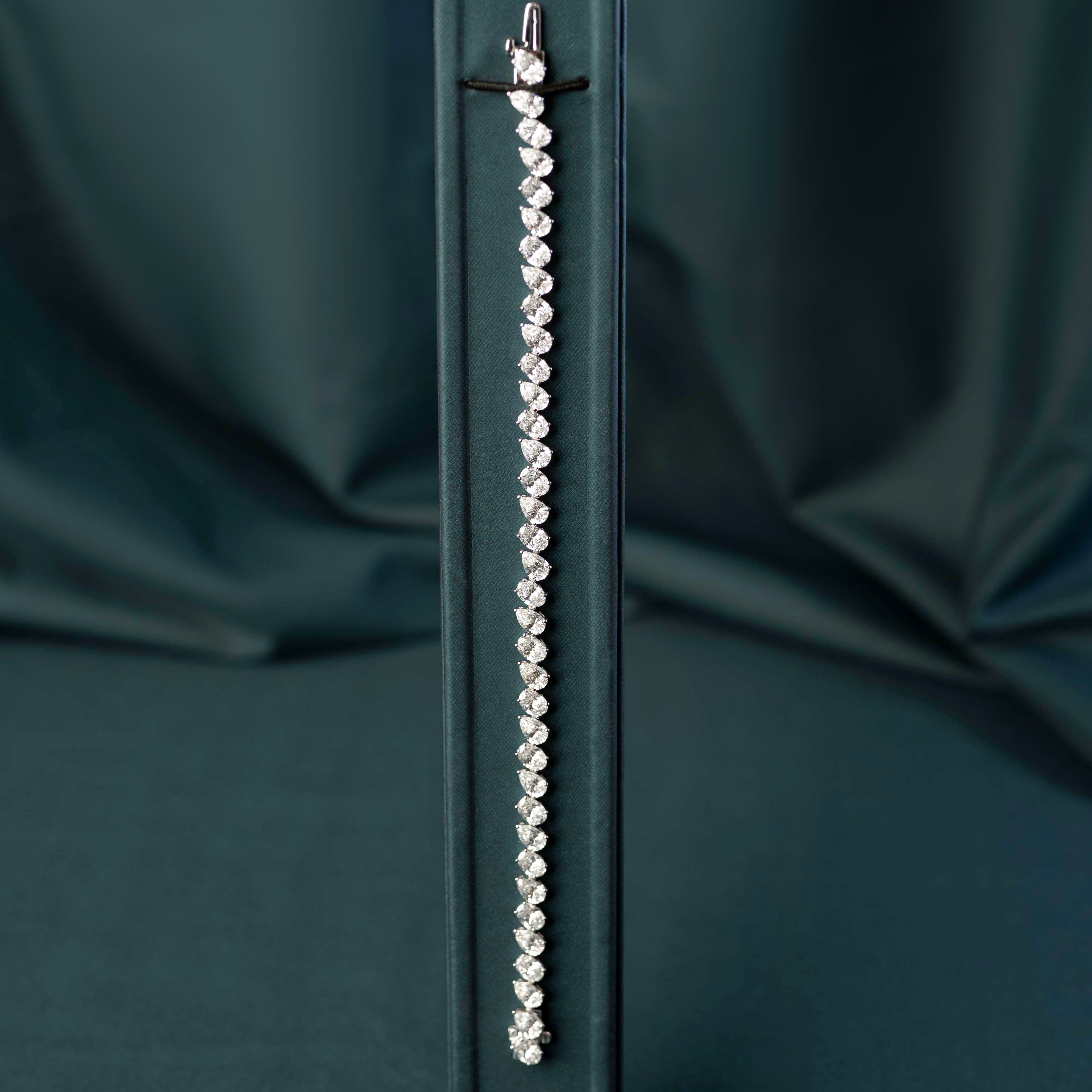 Pear Oval Angular Tennis Bracelet