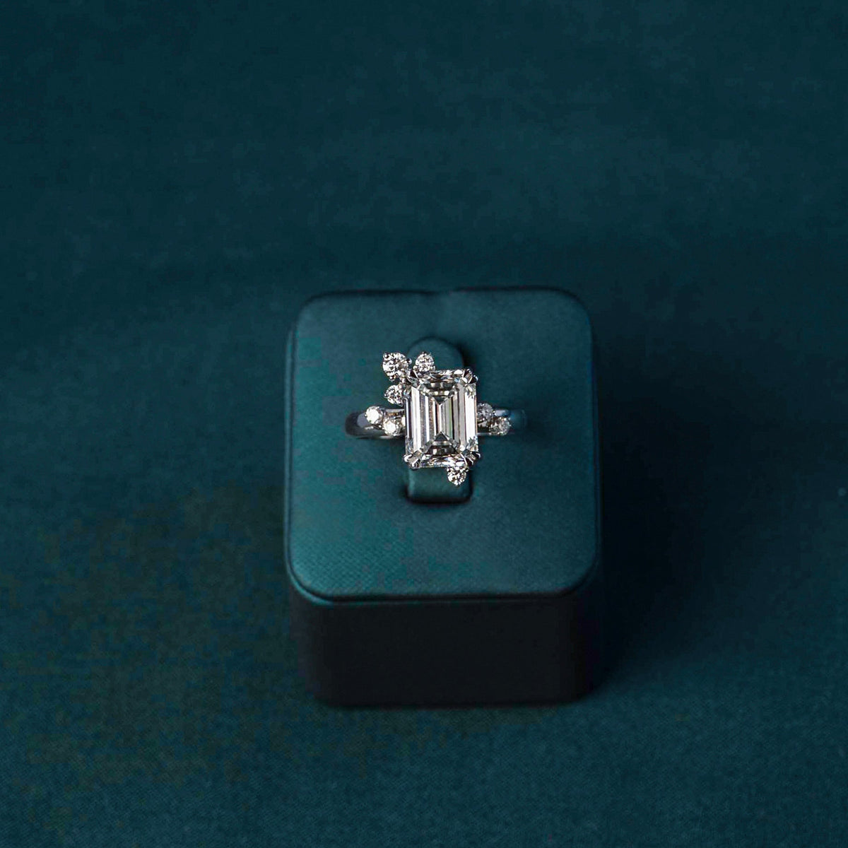Bernadette Emerald Trilogy Ring