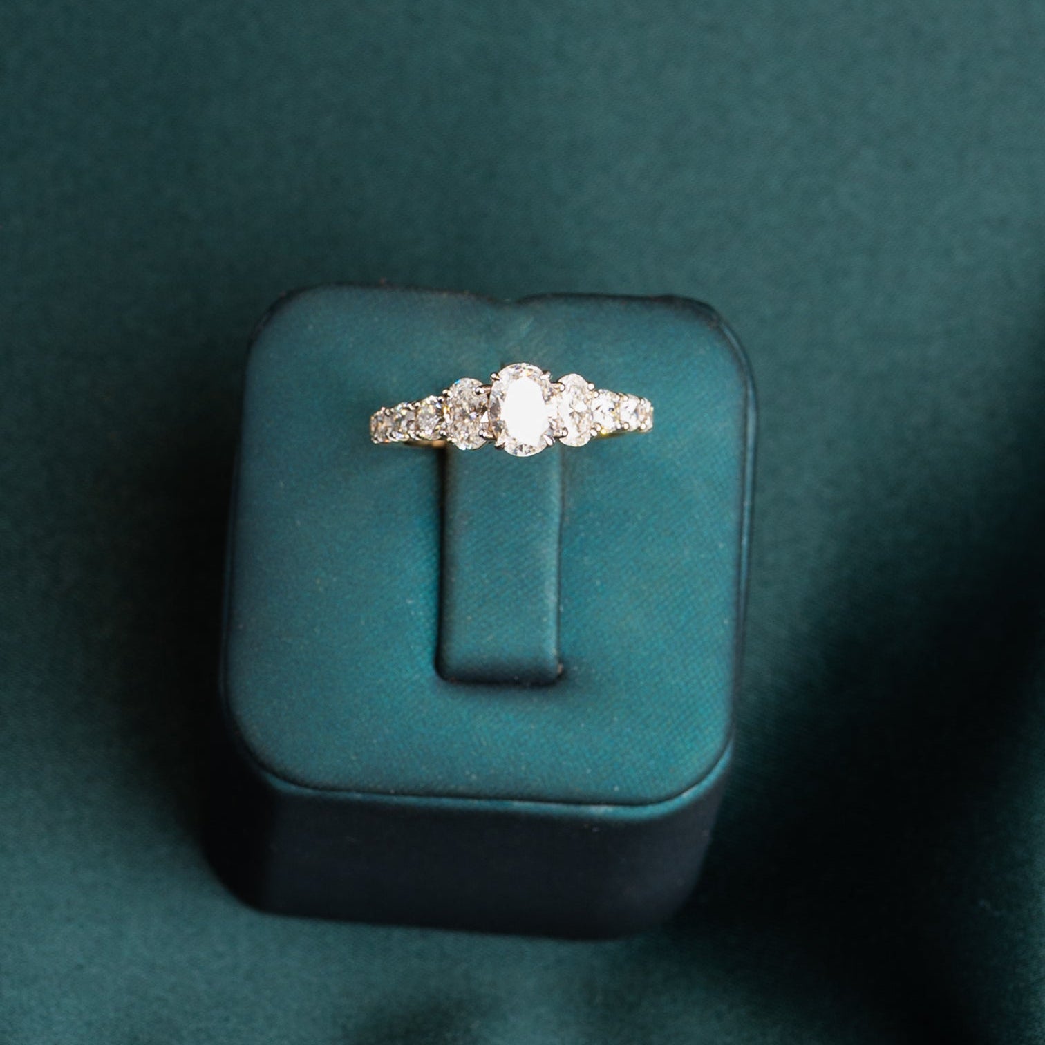 Renee Oval Three-Stone Ring