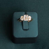 Classic Emerald Oval Trilogy Ring