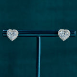 Royal Heart Halo Studs