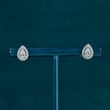 Royal Pear Halo Studs