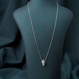 Stria Contour Marquise Pendant