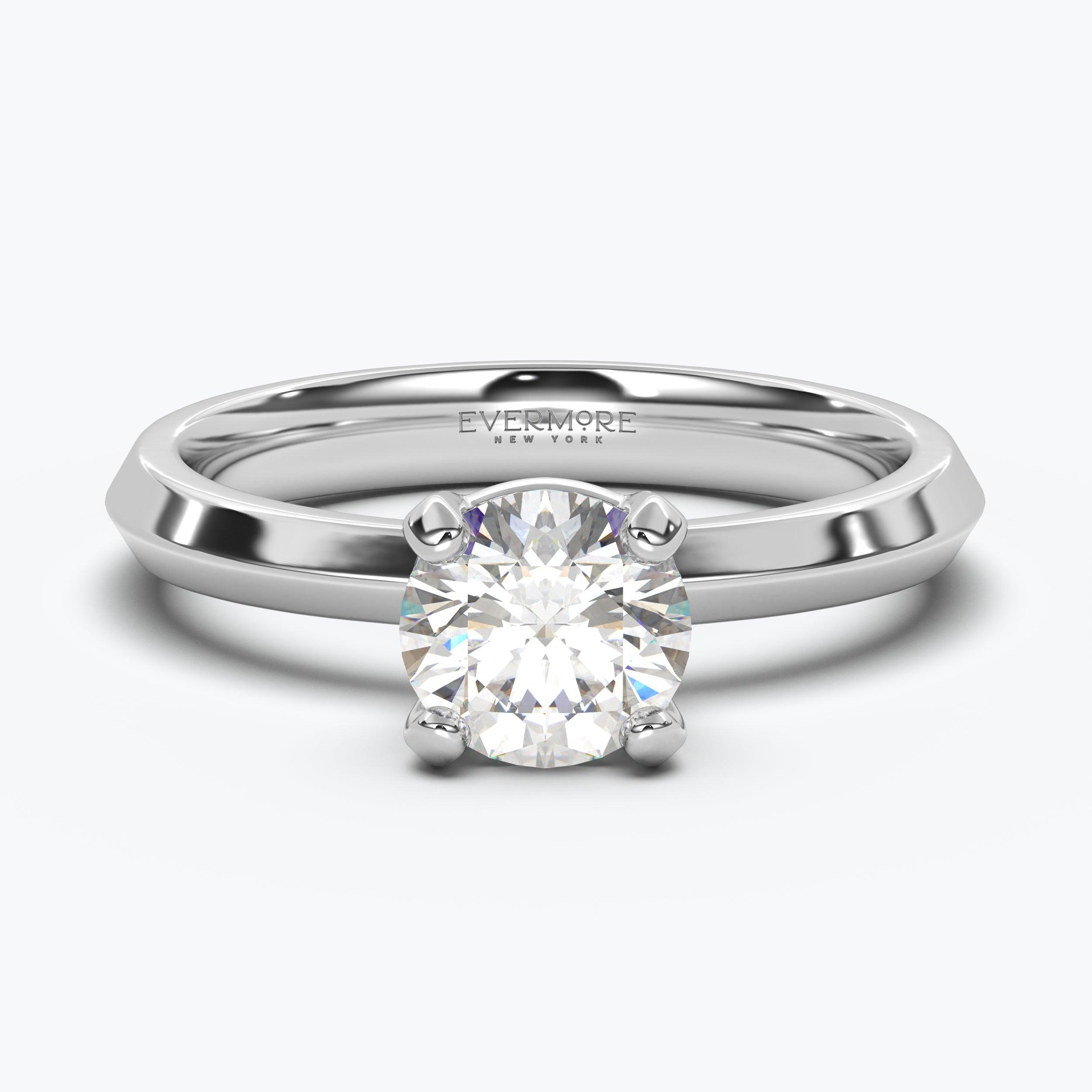 The Elegante Round Brilliant - White Gold / 0.5 ct - Evermore Diamonds